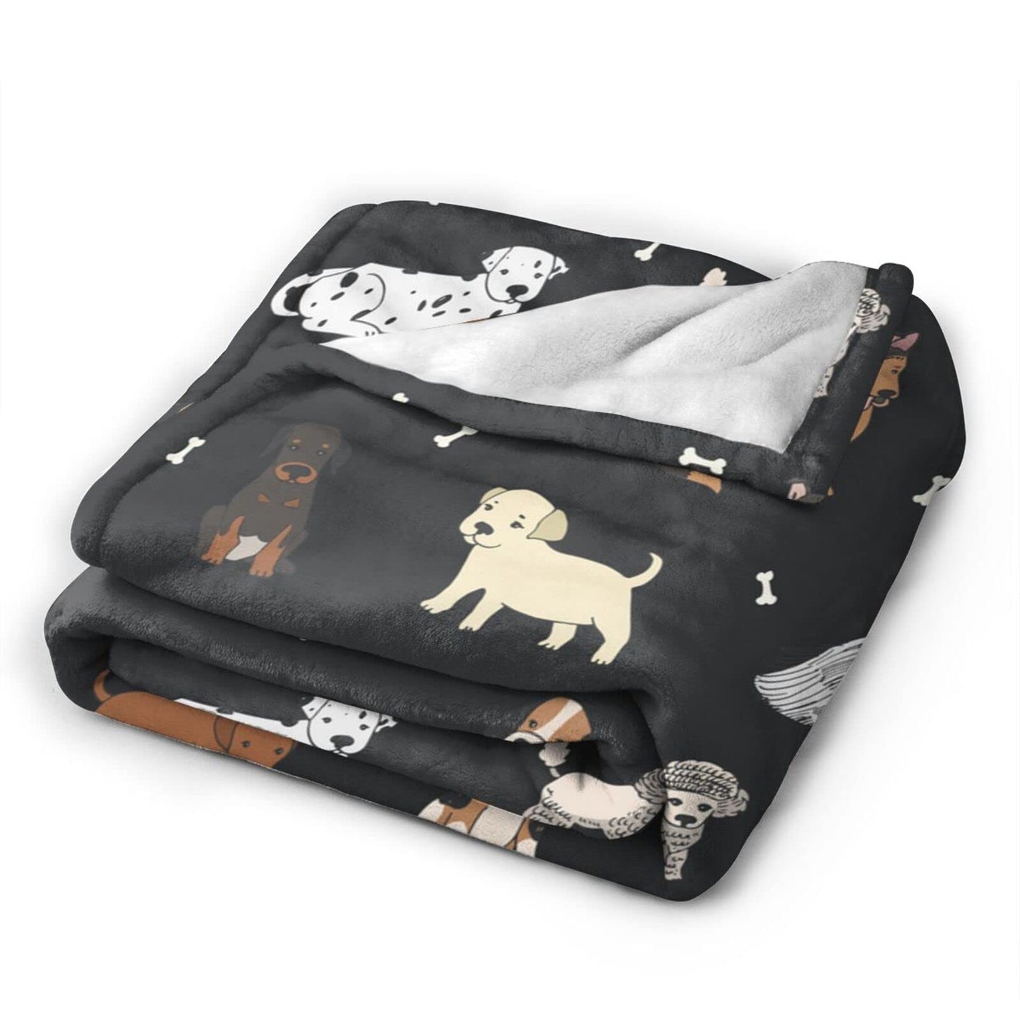 Perinsto Cute Throw Blanket Ultra Soft Warm All Season Decorative Fleece Blankets for Bed Chair Car Sofa Couch Bedroom 50" X 40”