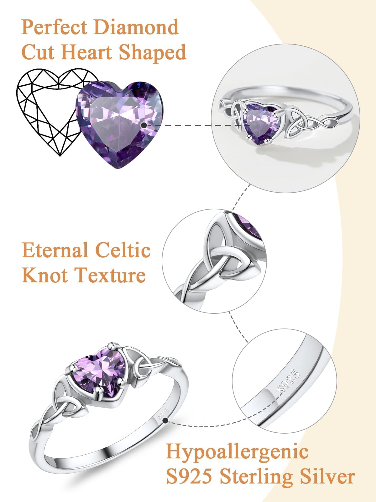 Custom4U Personalized 1-4 Birthstone Rings for Women Promise Rings for Her Sterling Silver Mothers Ring Customized Cubic Zirconia Stones Wedding/Valentine's Day/Mother's Day Jewelry Gift for Mom Wife