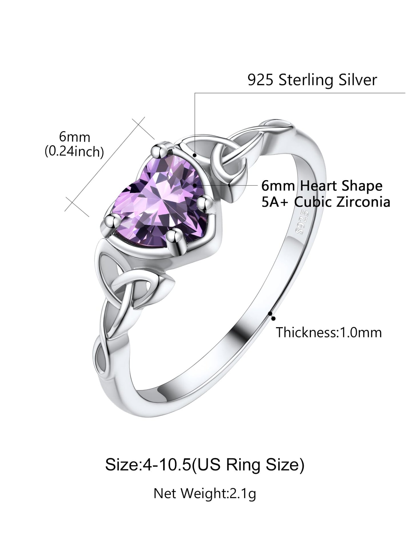 Custom4U Personalized 1-4 Birthstone Rings for Women Promise Rings for Her Sterling Silver Mothers Ring Customized Cubic Zirconia Stones Wedding/Valentine's Day/Mother's Day Jewelry Gift for Mom Wife