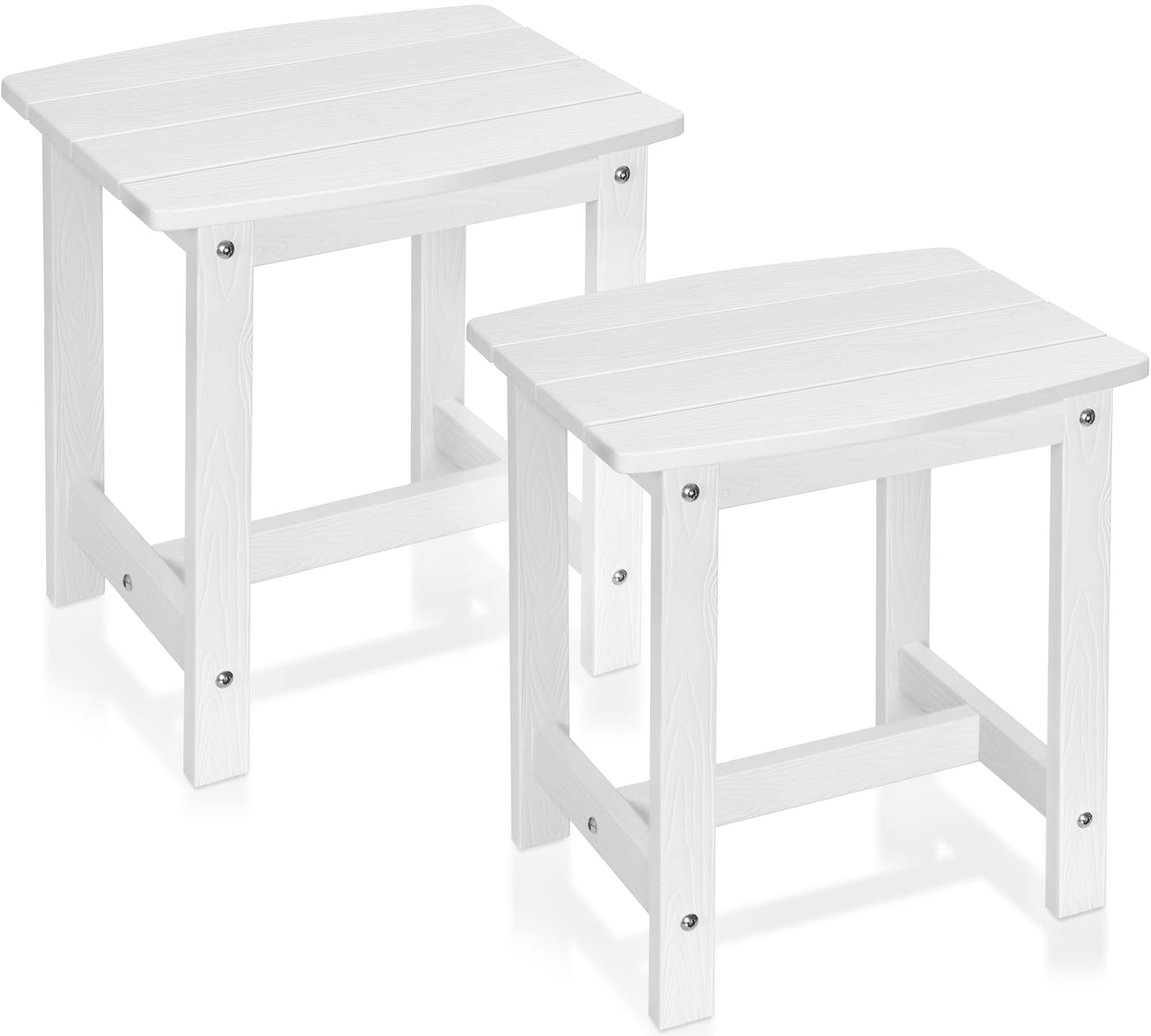 Y&M Adirondack Outdoor Side Table, HIPS Patio End Table, Waterproof Outside Table, Balcony Modern End Tables 23.5" inch Long for Garden, Pool, Beach, Porch, Deck, Indoor or Outdoor Use, Navy Blue