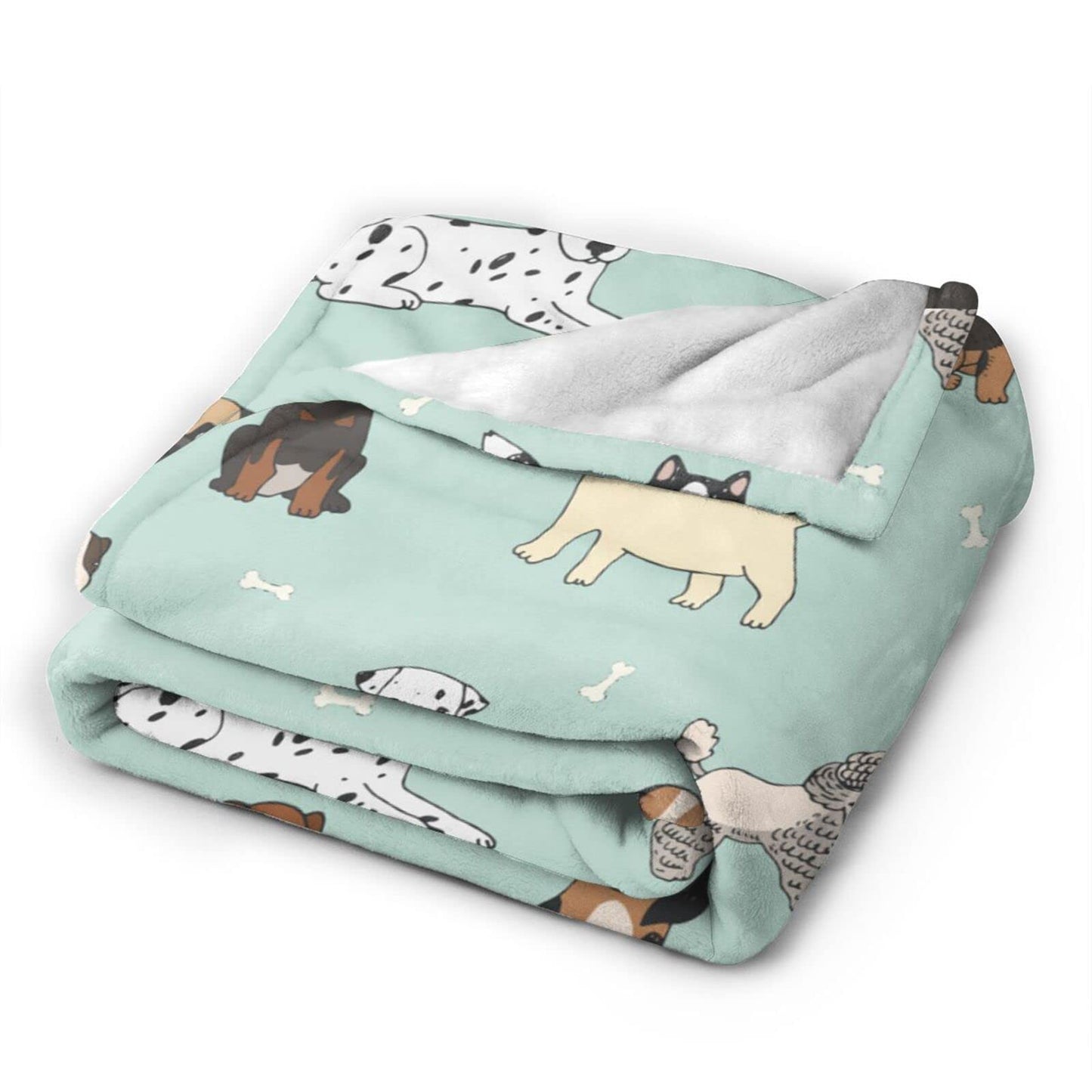 Perinsto Cute Throw Blanket Ultra Soft Warm All Season Decorative Fleece Blankets for Bed Chair Car Sofa Couch Bedroom 50" X 40”