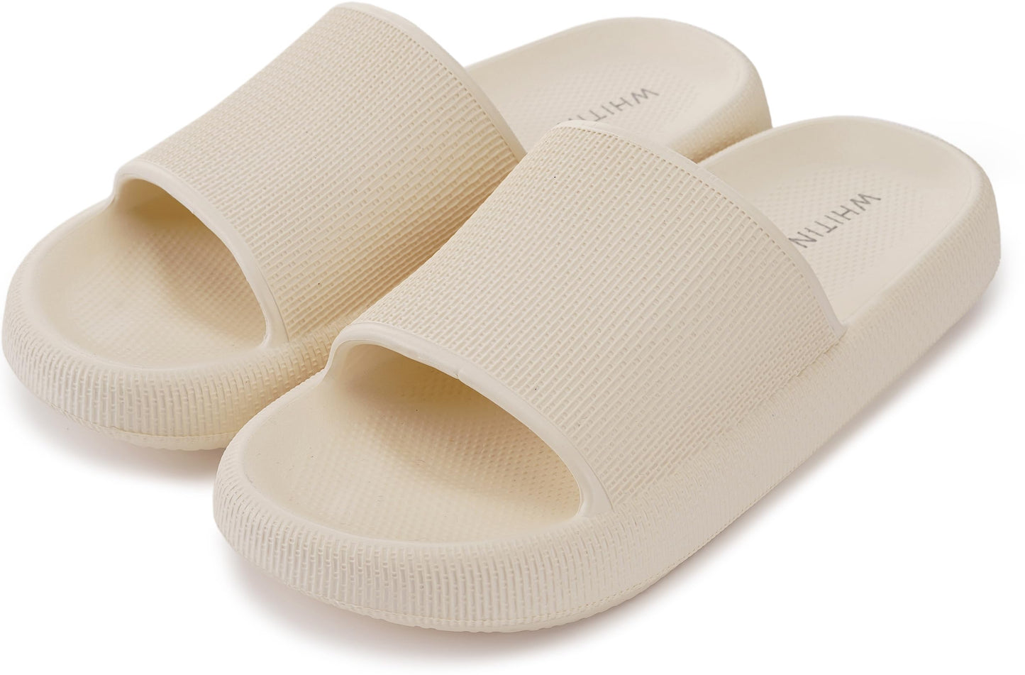 WHITIN Slippers for Women Non Slip | Cushioned Thick Sole Slides | Quick Drying Bathroom Sandals