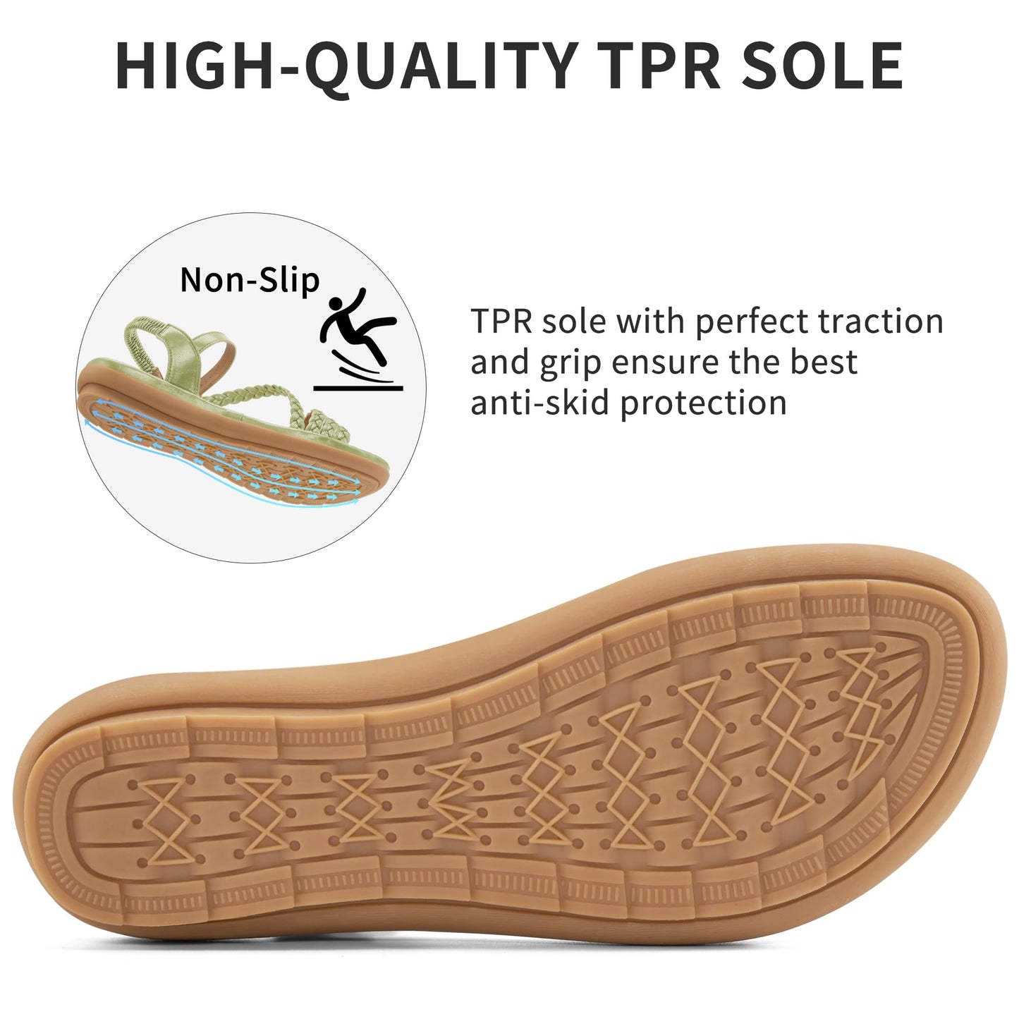 Aomigoct Dressy Womens Sandals Summer: Comfortable Strappy Flats Sandals Women - Casual Walking Woman Shoes