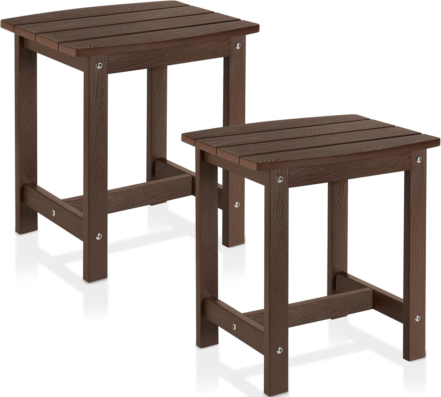 Y&M Adirondack Outdoor Side Table, HIPS Patio End Table, Waterproof Outside Table, Balcony Modern End Tables 23.5" inch Long for Garden, Pool, Beach, Porch, Deck, Indoor or Outdoor Use, Navy Blue