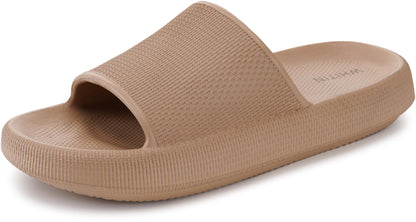 WHITIN Slippers for Women Non Slip | Cushioned Thick Sole Slides | Quick Drying Bathroom Sandals