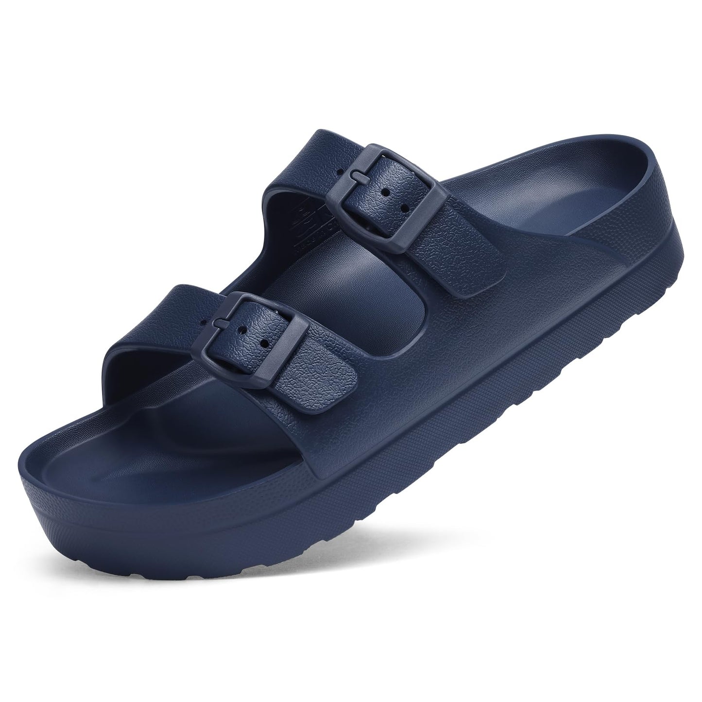 Goosecret Women's Platform Sandals with Arch Support, Chunky Lightweight Foam Slip on Slides, Comfortable Summer Beach Sandals with Adjustable Buckle