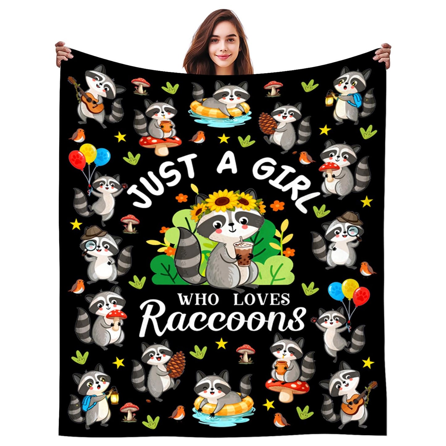 Dog Gifts for Girls Women Puppy Plush Just A Girl Who Loves Dogs Print Throw Blanket Stuff Cute Puppys Themed Dog Blanket for Girls Women Kids Dogs Lovers Birthday Decorations Bed Room Decor 50"X40"