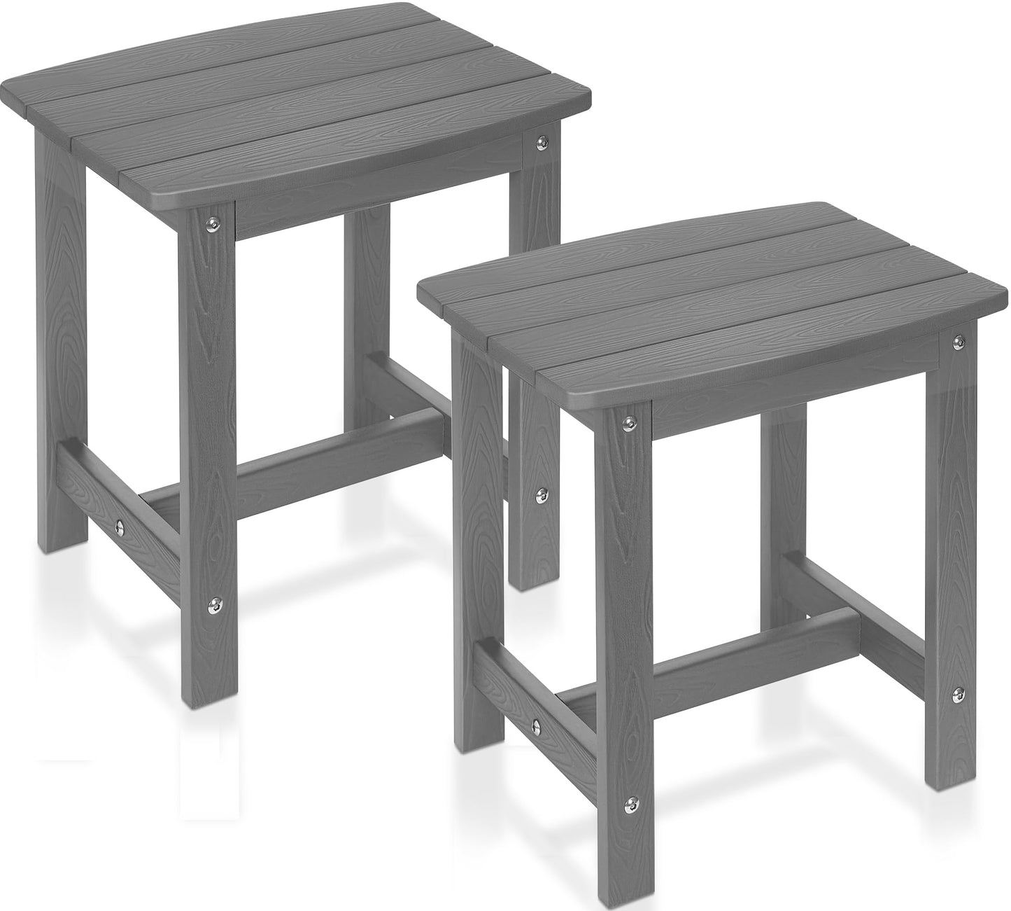 Y&M Adirondack Outdoor Side Table, HIPS Patio End Table, Waterproof Outside Table, Balcony Modern End Tables 23.5" inch Long for Garden, Pool, Beach, Porch, Deck, Indoor or Outdoor Use, Navy Blue