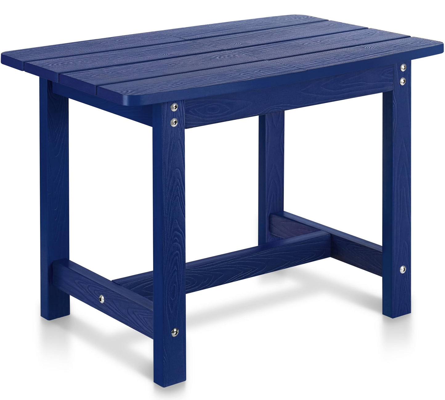 Y&M Adirondack Outdoor Side Table, HIPS Patio End Table, Waterproof Outside Table, Balcony Modern End Tables 23.5" inch Long for Garden, Pool, Beach, Porch, Deck, Indoor or Outdoor Use, Navy Blue