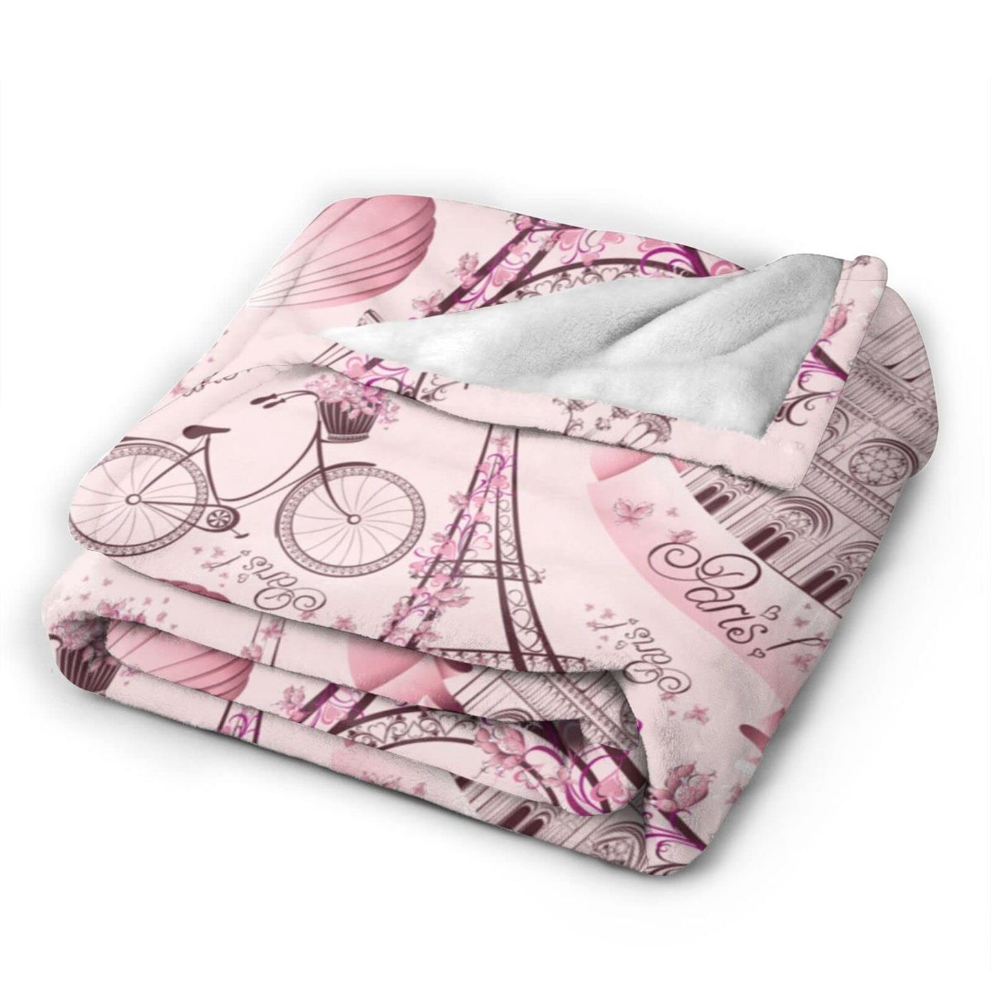 Perinsto Cute Throw Blanket Ultra Soft Warm All Season Decorative Fleece Blankets for Bed Chair Car Sofa Couch Bedroom 50" X 40”
