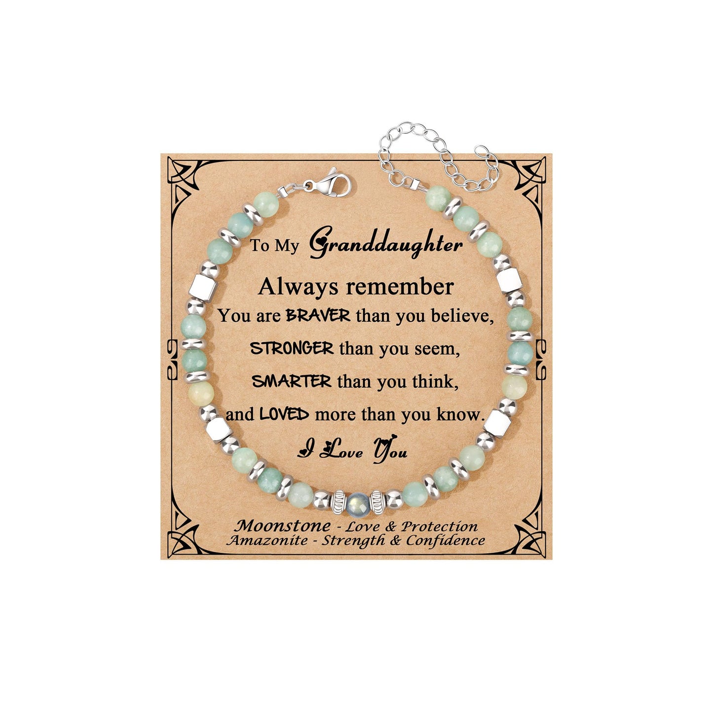 JoycuFF 𝗚𝗶𝗳𝘁𝘀 𝗳𝗼𝗿 𝗪𝗼𝗺𝗲𝗻 𝗠𝗼𝗼𝗻𝘀𝘁𝗼𝗻𝗲 𝗕𝗿𝗮𝗰𝗲𝗹𝗲𝘁 Amazonite Colorful Imperial Jasper Stainless Steel Beads Bracelets, Graduation Christmas Valentines Mothers Day Birthday Gifts