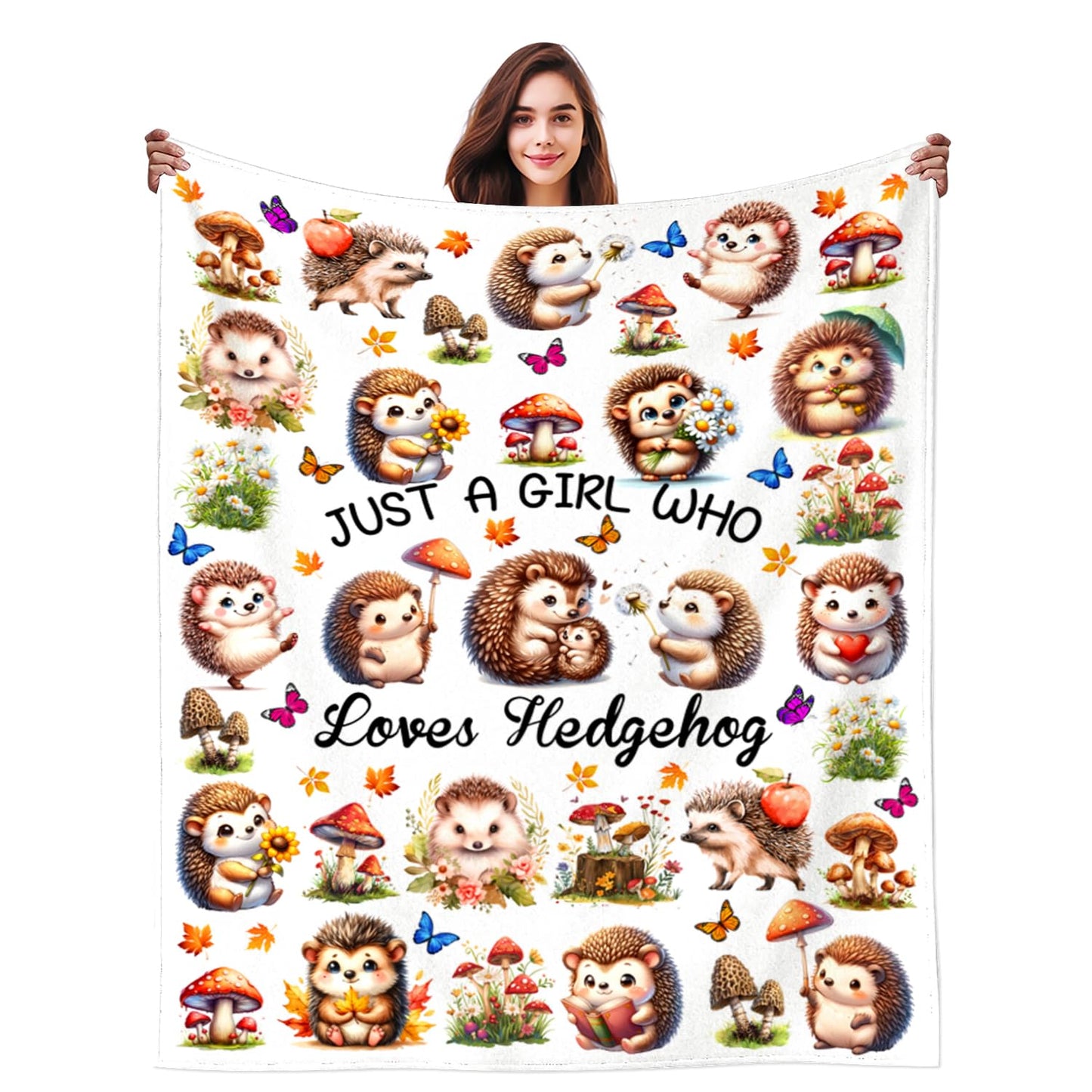 Dog Gifts for Girls Women Puppy Plush Just A Girl Who Loves Dogs Print Throw Blanket Stuff Cute Puppys Themed Dog Blanket for Girls Women Kids Dogs Lovers Birthday Decorations Bed Room Decor 50"X40"