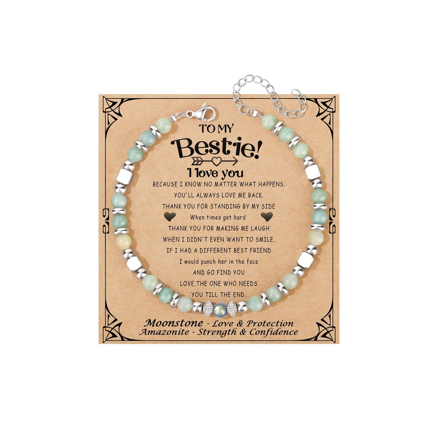 JoycuFF 𝗚𝗶𝗳𝘁𝘀 𝗳𝗼𝗿 𝗪𝗼𝗺𝗲𝗻 𝗠𝗼𝗼𝗻𝘀𝘁𝗼𝗻𝗲 𝗕𝗿𝗮𝗰𝗲𝗹𝗲𝘁 Amazonite Colorful Imperial Jasper Stainless Steel Beads Bracelets, Graduation Christmas Valentines Mothers Day Birthday Gifts