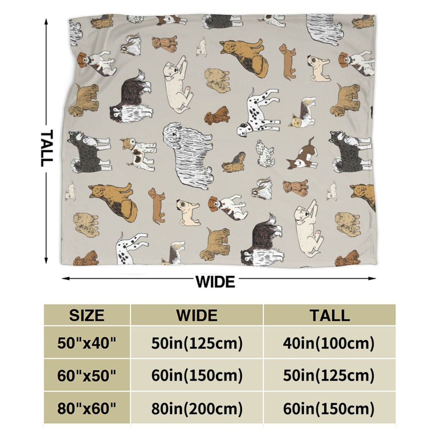 Perinsto Cute Throw Blanket Ultra Soft Warm All Season Decorative Fleece Blankets for Bed Chair Car Sofa Couch Bedroom 50" X 40”