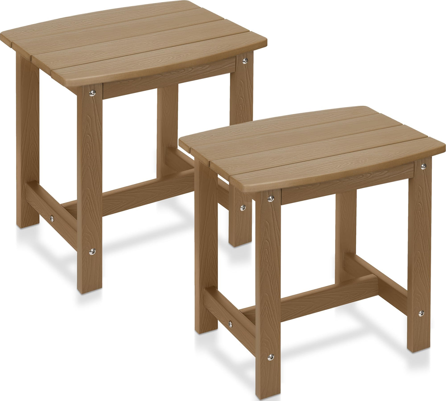 Y&M Adirondack Outdoor Side Table, HIPS Patio End Table, Waterproof Outside Table, Balcony Modern End Tables 23.5" inch Long for Garden, Pool, Beach, Porch, Deck, Indoor or Outdoor Use, Navy Blue