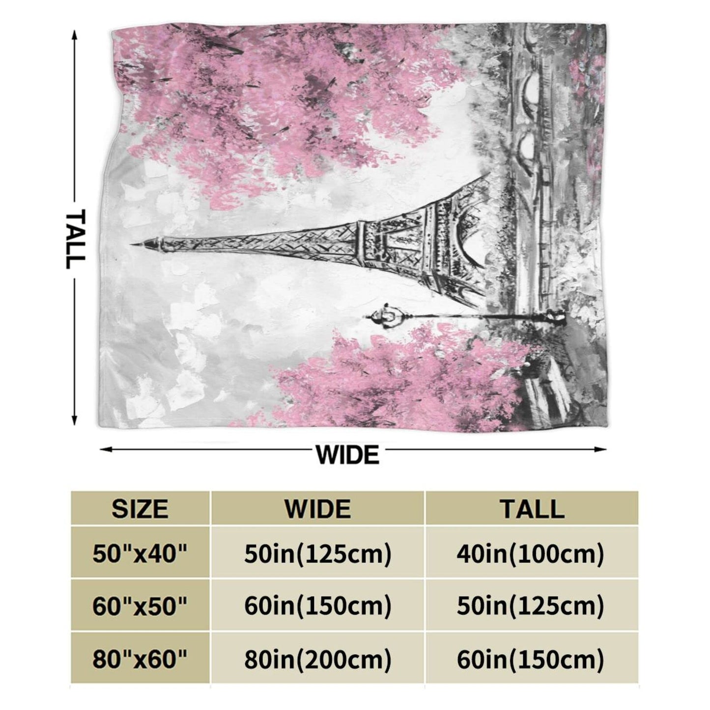 Perinsto Cute Throw Blanket Ultra Soft Warm All Season Decorative Fleece Blankets for Bed Chair Car Sofa Couch Bedroom 50" X 40”