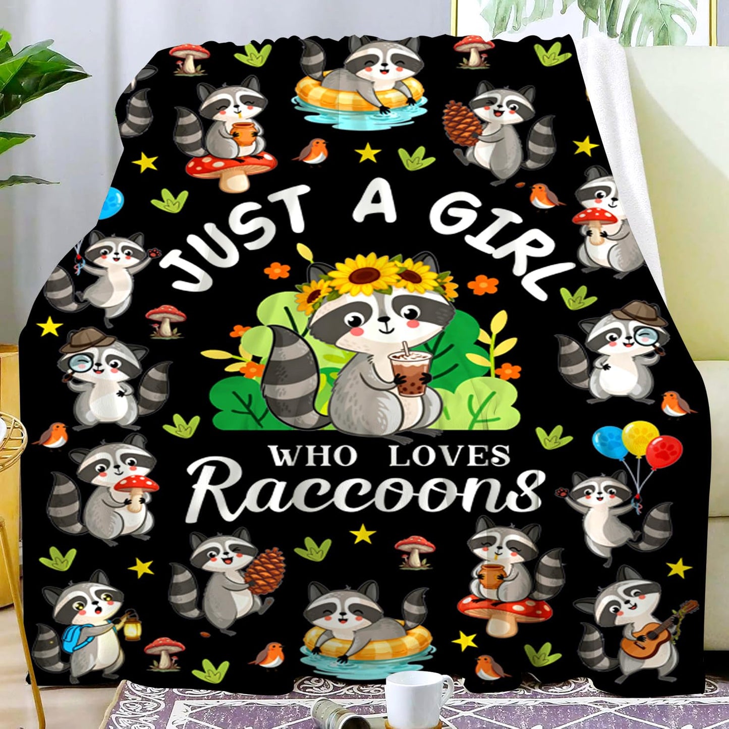 Dog Gifts for Girls Women Puppy Plush Just A Girl Who Loves Dogs Print Throw Blanket Stuff Cute Puppys Themed Dog Blanket for Girls Women Kids Dogs Lovers Birthday Decorations Bed Room Decor 50"X40"