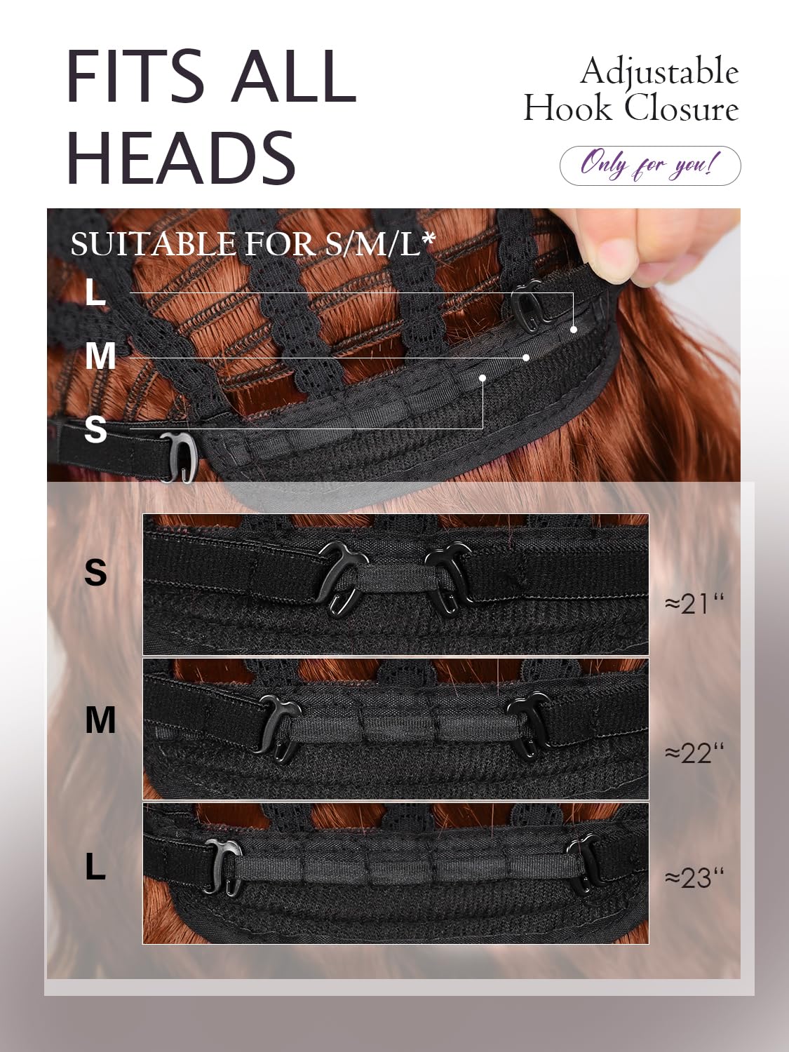 Bob Wavy Wigs for Women Reddish Caramel Brown Short Curly Hair Wig with Bangs Shoulder Length Style Synthetic Realistic Heat Resistant Wig for Everyday Hairstyle 16 Inch