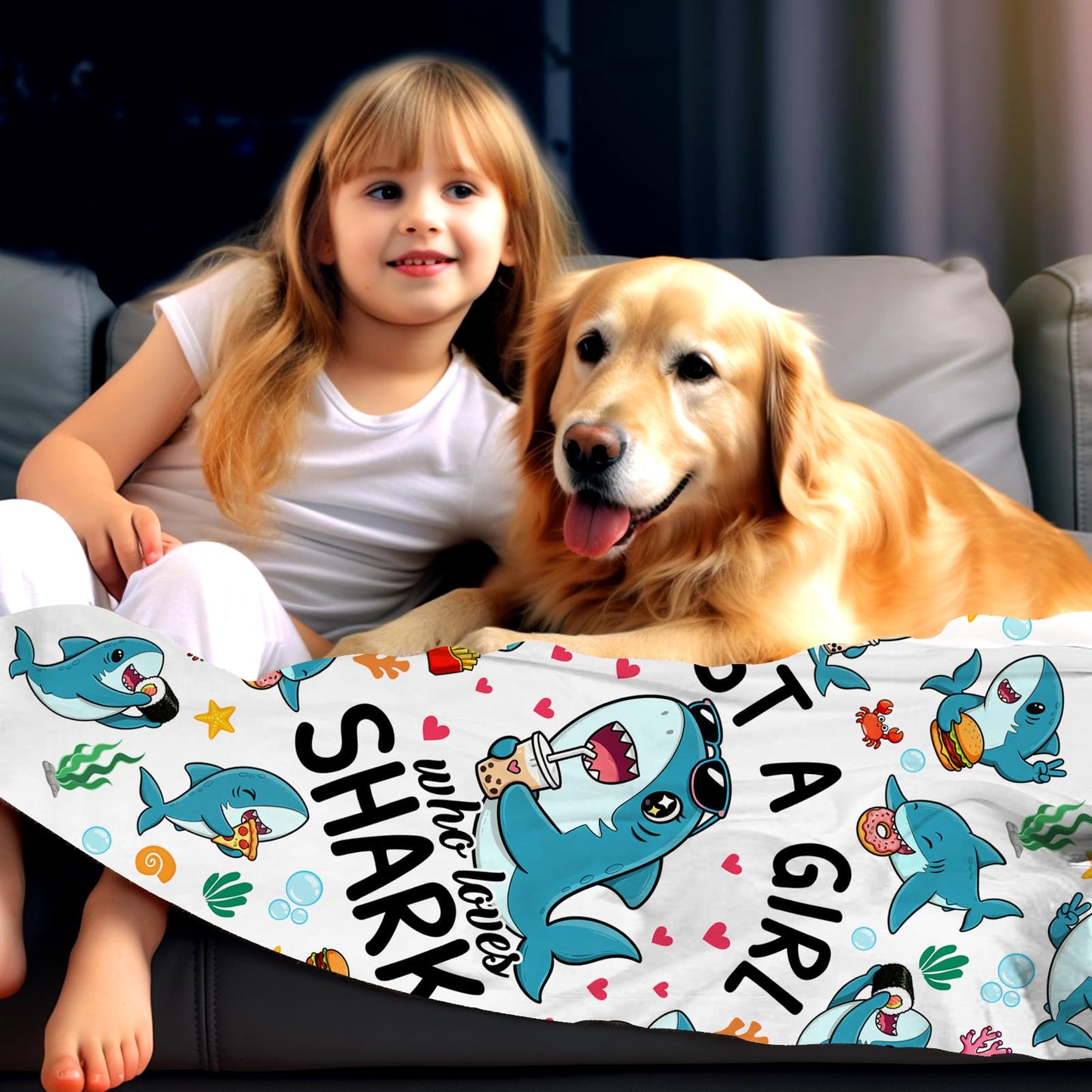 Dog Gifts for Girls Women Puppy Plush Just A Girl Who Loves Dogs Print Throw Blanket Stuff Cute Puppys Themed Dog Blanket for Girls Women Kids Dogs Lovers Birthday Decorations Bed Room Decor 50"X40"