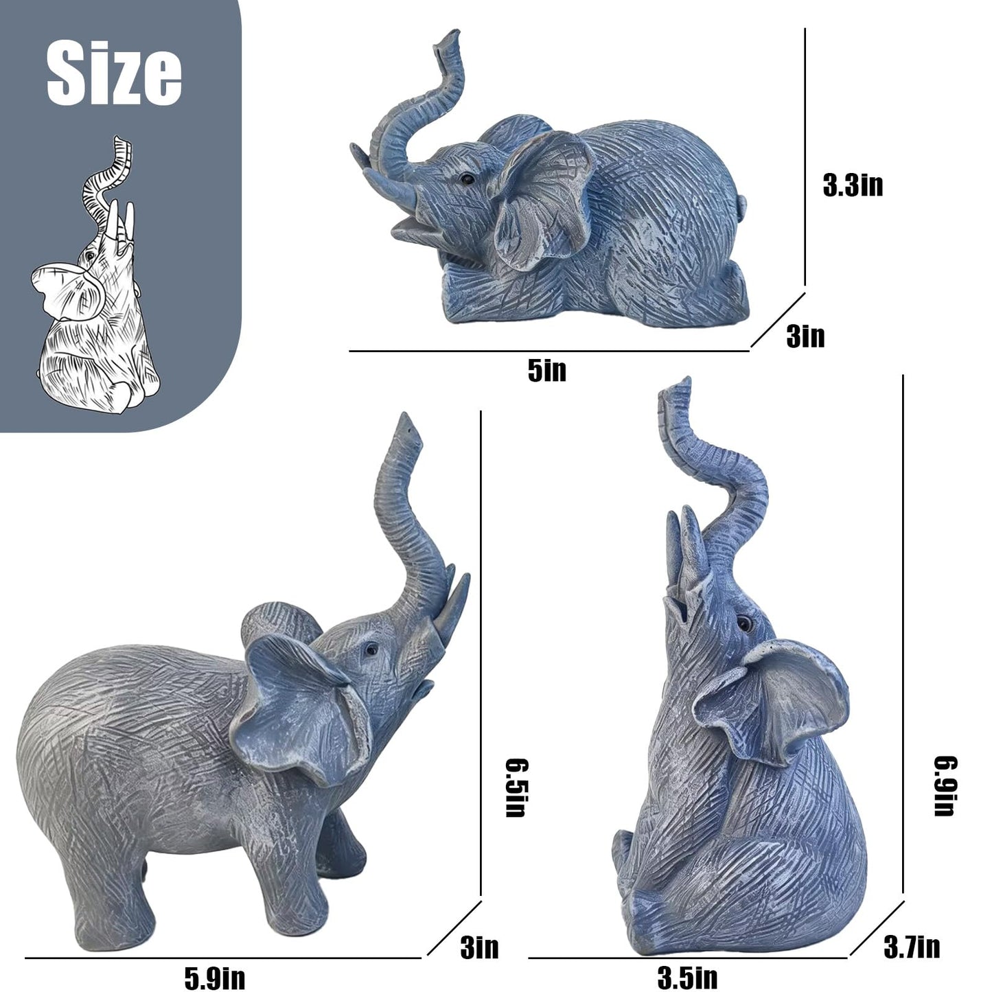 LEGIFO Bunny Decor Yard Decorations Outdoor Set of 3, Bunny Decorations for Home Garden Outdoor Statues, Easter Rabbit Figurines mom Gifts