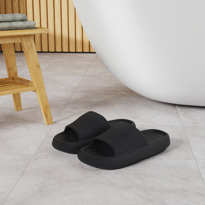 WHITIN Slippers for Women Non Slip | Cushioned Thick Sole Slides | Quick Drying Bathroom Sandals