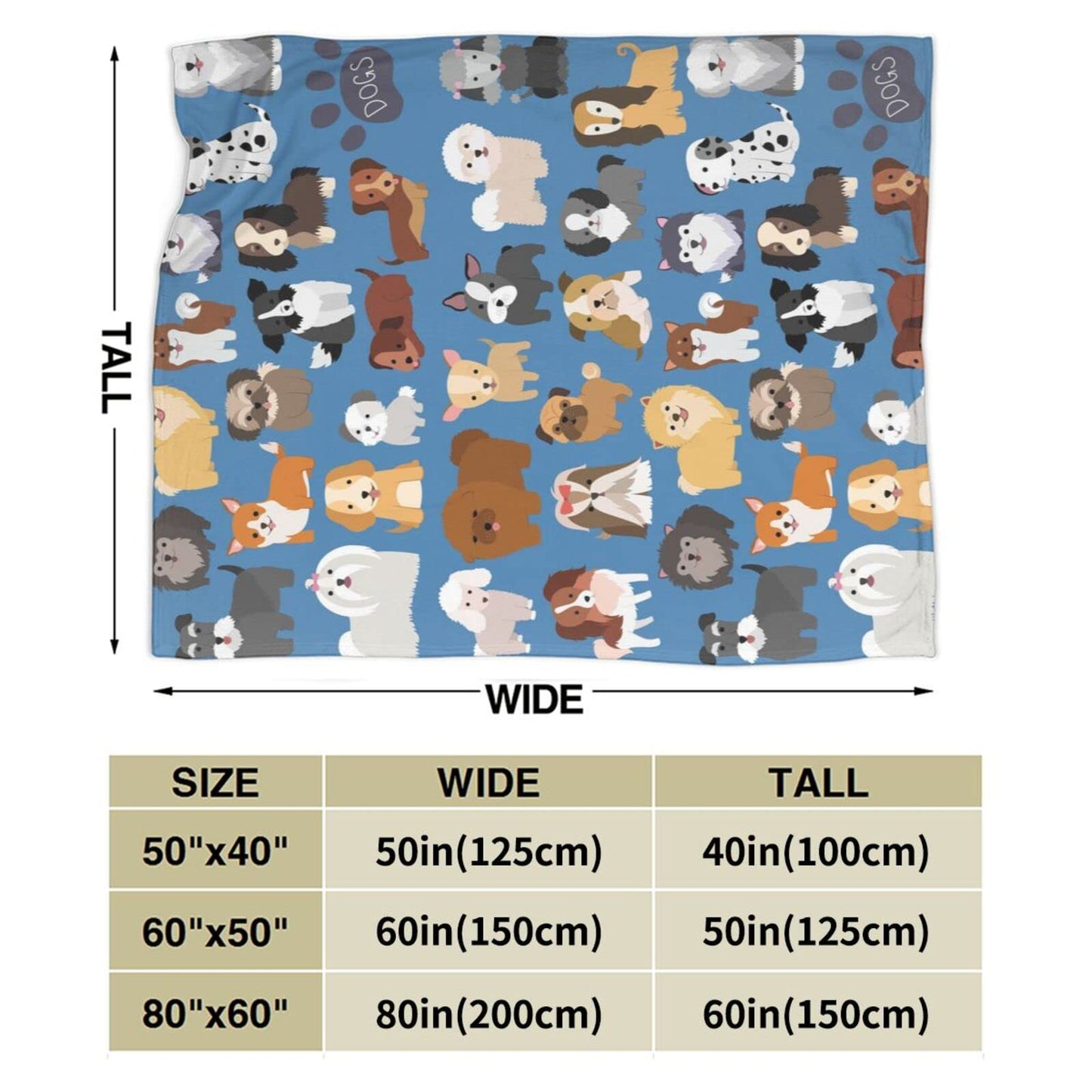 Perinsto Cute Throw Blanket Ultra Soft Warm All Season Decorative Fleece Blankets for Bed Chair Car Sofa Couch Bedroom 50" X 40”