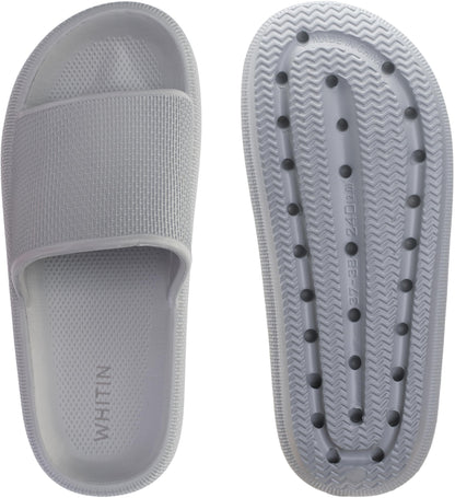 WHITIN Slippers for Women Non Slip | Cushioned Thick Sole Slides | Quick Drying Bathroom Sandals