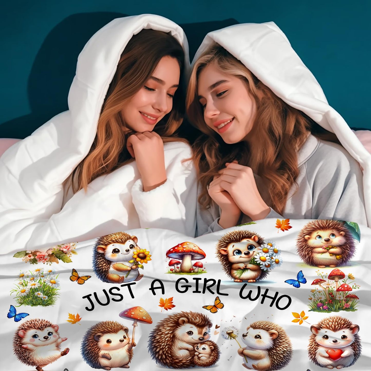 Dog Gifts for Girls Women Puppy Plush Just A Girl Who Loves Dogs Print Throw Blanket Stuff Cute Puppys Themed Dog Blanket for Girls Women Kids Dogs Lovers Birthday Decorations Bed Room Decor 50"X40"