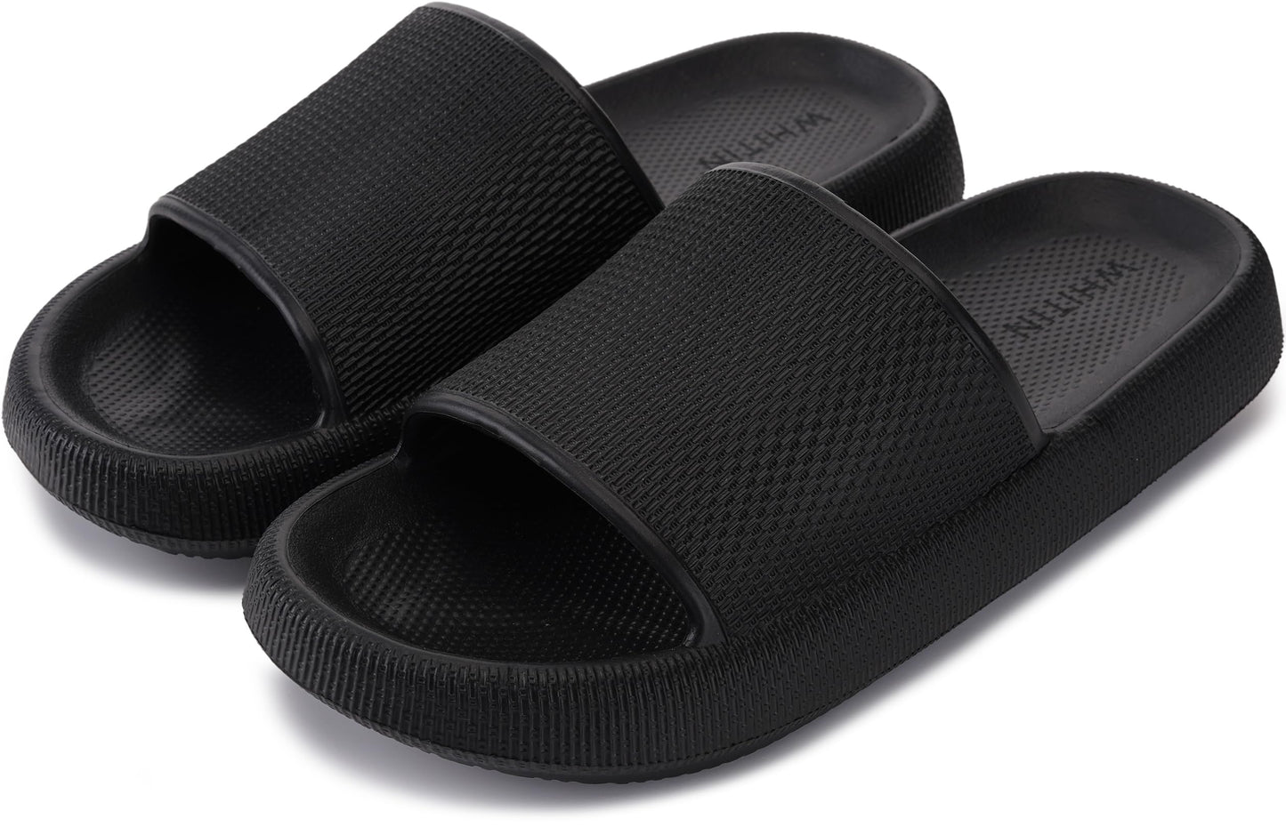 WHITIN Slippers for Women Non Slip | Cushioned Thick Sole Slides | Quick Drying Bathroom Sandals