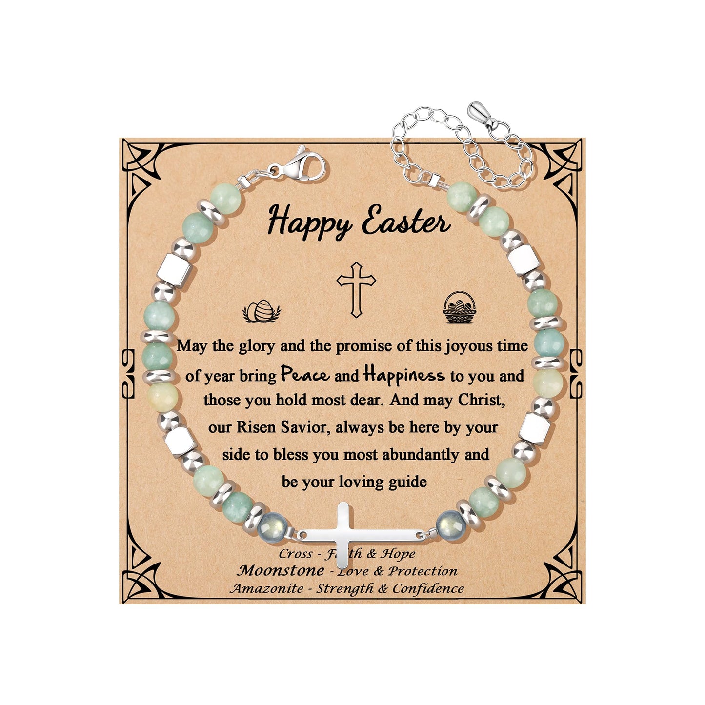 JoycuFF 𝗚𝗶𝗳𝘁𝘀 𝗳𝗼𝗿 𝗪𝗼𝗺𝗲𝗻 𝗠𝗼𝗼𝗻𝘀𝘁𝗼𝗻𝗲 𝗕𝗿𝗮𝗰𝗲𝗹𝗲𝘁 Amazonite Colorful Imperial Jasper Stainless Steel Beads Bracelets, Graduation Christmas Valentines Mothers Day Birthday Gifts