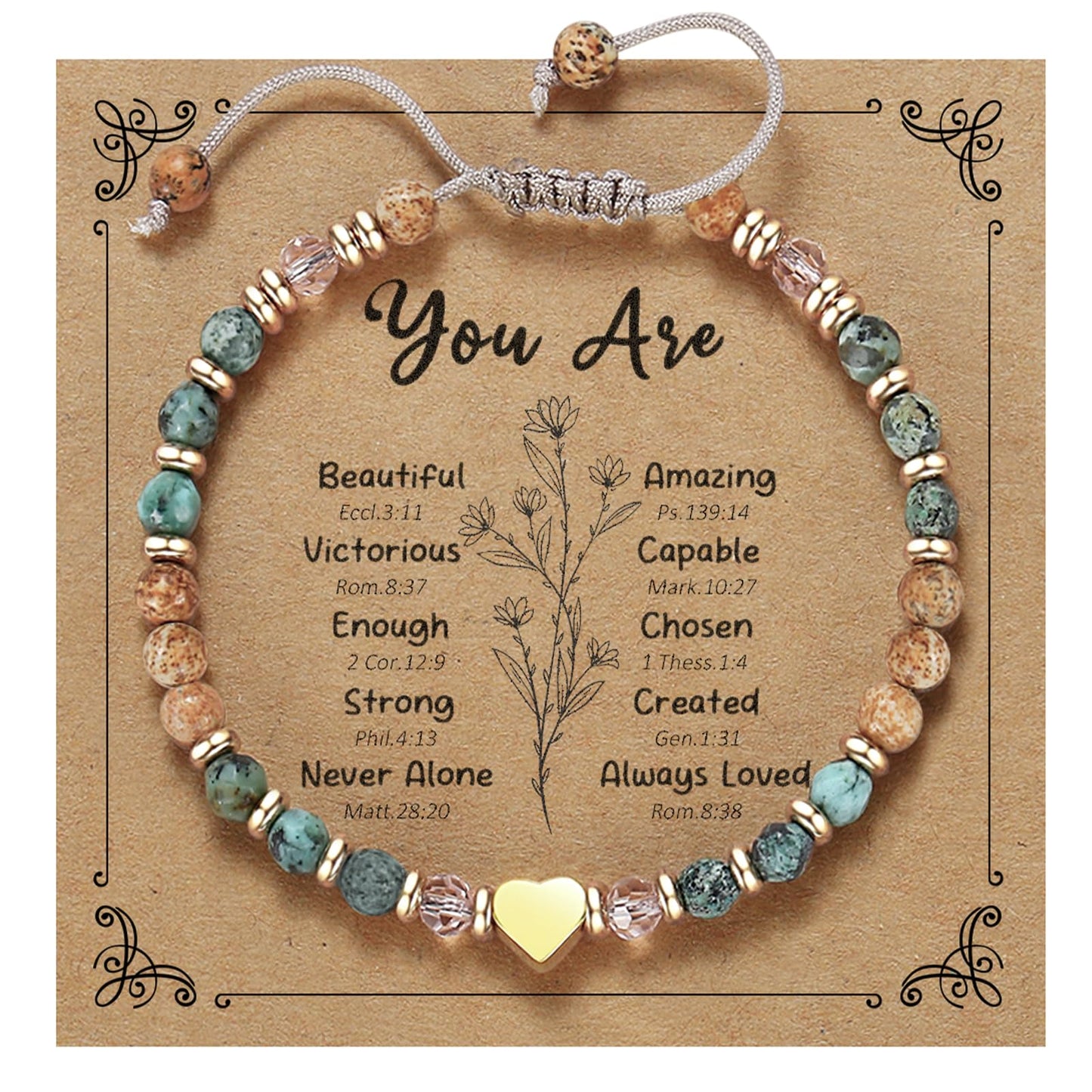 yupoxiu Inspirational Gifts for Women Birthday - Healing Natural Stone Bracelets, Thinking of You Get Well Soon Gifts for Women Friend Sister