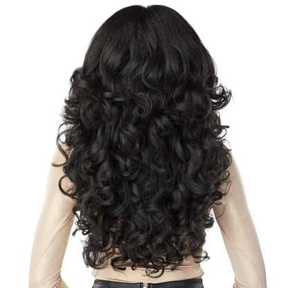 Sensationnel What Lace 13X6 Wigs - Latisha Lacefrontal Hand Tied Glueless Synthetic With Natural Density Preplucked Hairline (Jet Black 1)