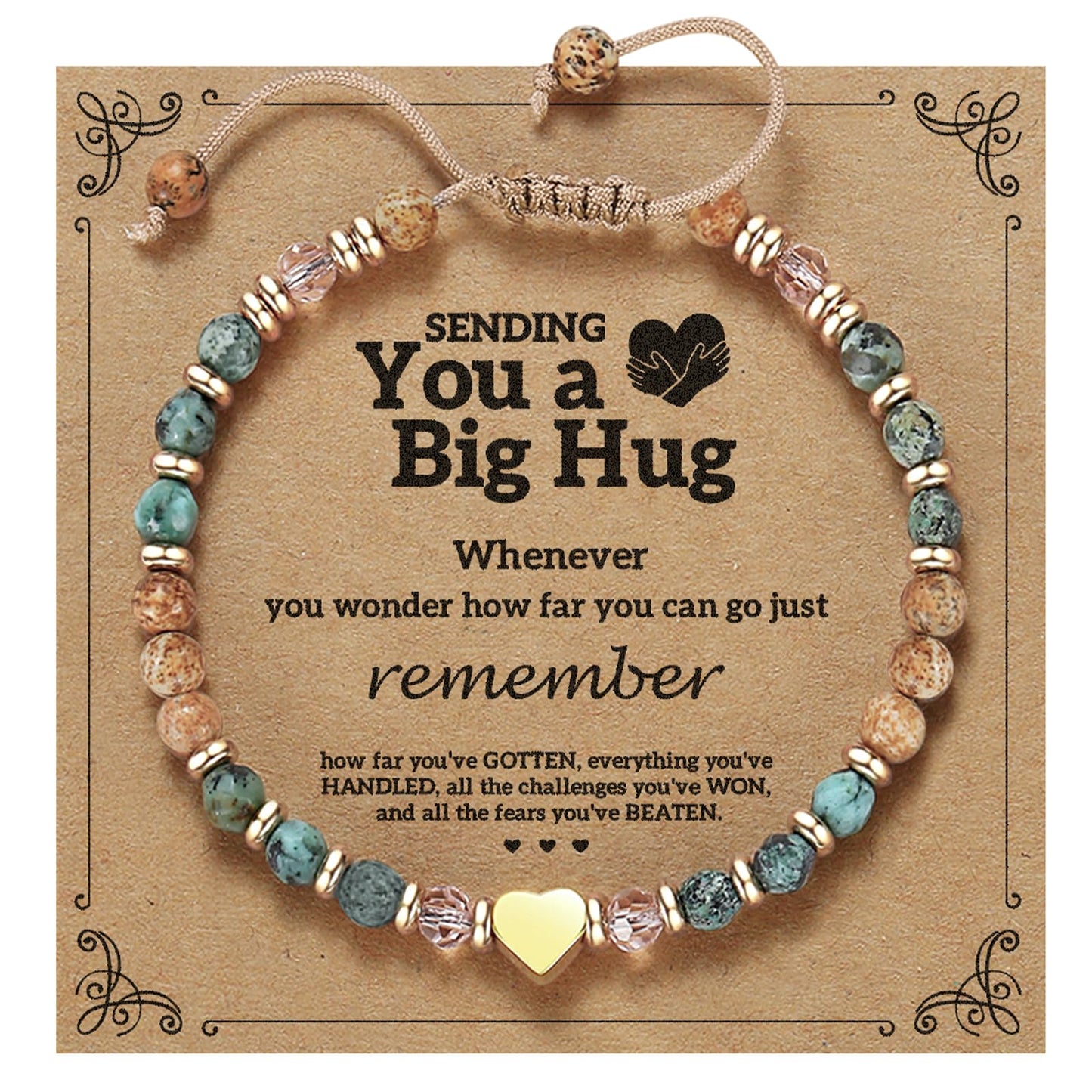 yupoxiu Inspirational Gifts for Women Birthday - Healing Natural Stone Bracelets, Thinking of You Get Well Soon Gifts for Women Friend Sister