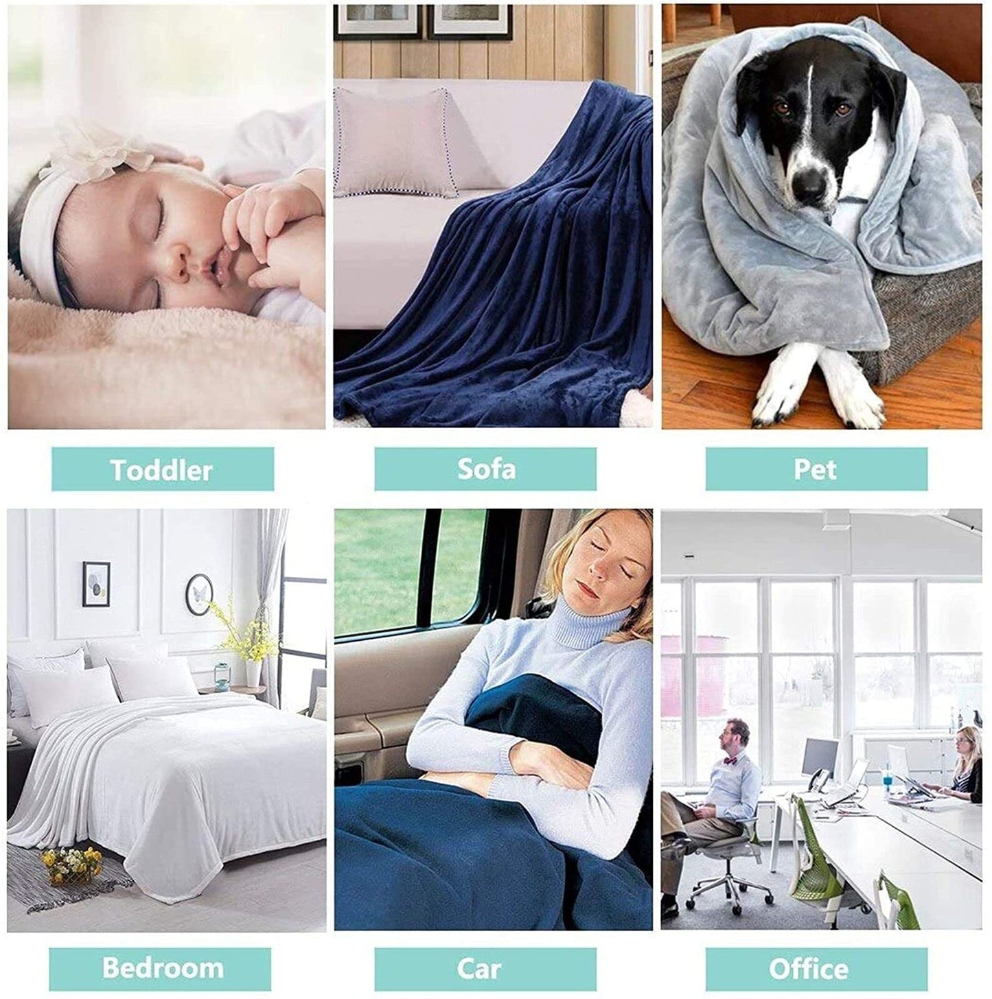 Perinsto Cute Throw Blanket Ultra Soft Warm All Season Decorative Fleece Blankets for Bed Chair Car Sofa Couch Bedroom 50" X 40”