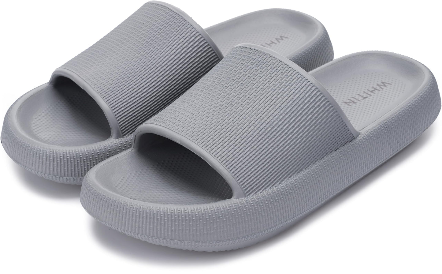 WHITIN Slippers for Women Non Slip | Cushioned Thick Sole Slides | Quick Drying Bathroom Sandals