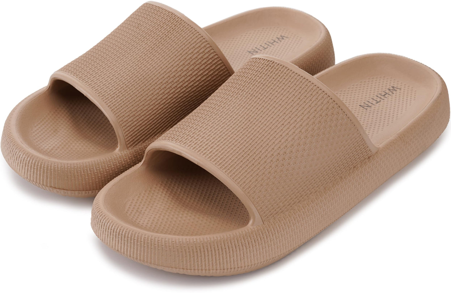 WHITIN Slippers for Women Non Slip | Cushioned Thick Sole Slides | Quick Drying Bathroom Sandals