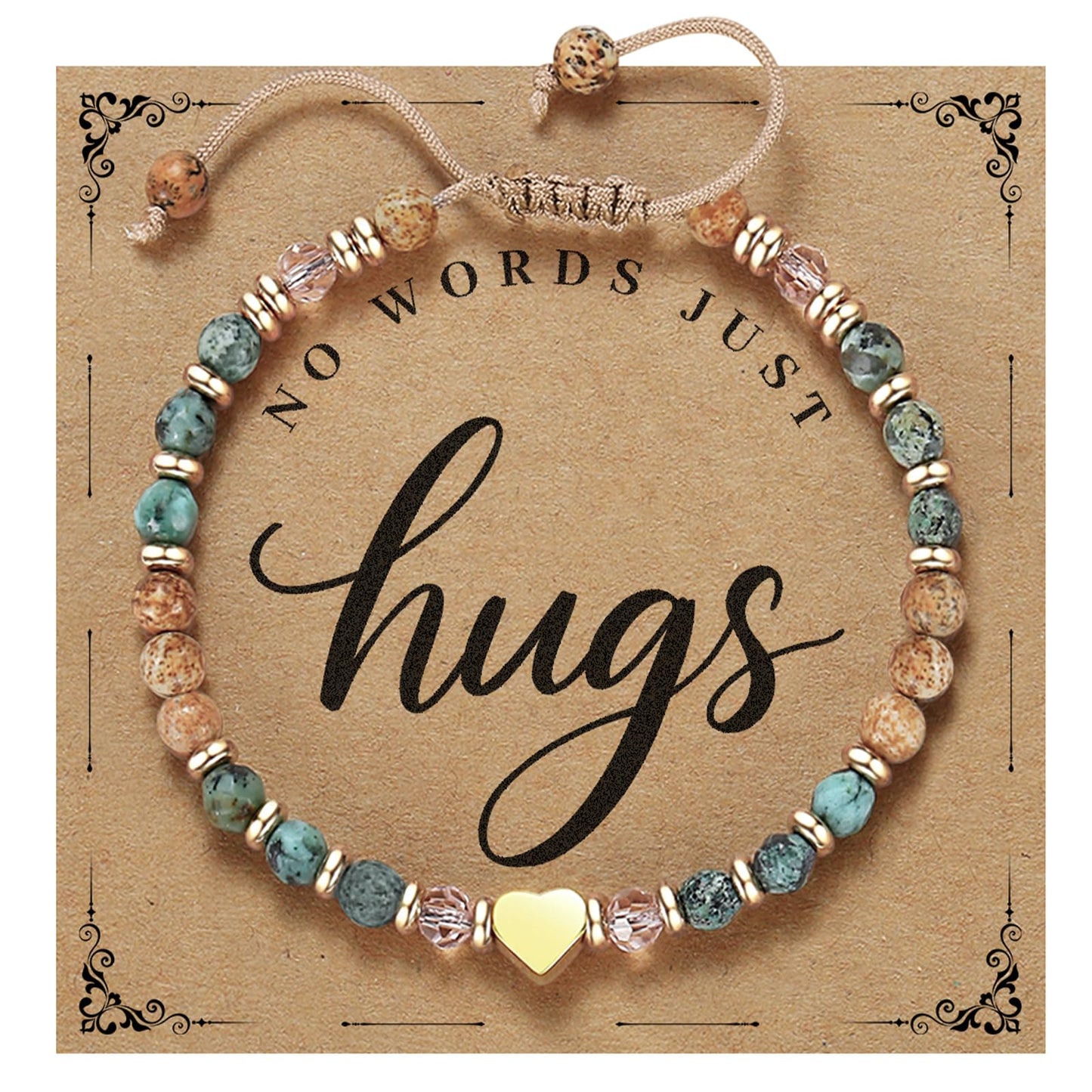 yupoxiu Inspirational Gifts for Women Birthday - Healing Natural Stone Bracelets, Thinking of You Get Well Soon Gifts for Women Friend Sister