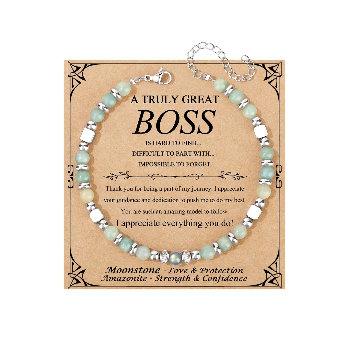 JoycuFF 𝗚𝗶𝗳𝘁𝘀 𝗳𝗼𝗿 𝗪𝗼𝗺𝗲𝗻 𝗠𝗼𝗼𝗻𝘀𝘁𝗼𝗻𝗲 𝗕𝗿𝗮𝗰𝗲𝗹𝗲𝘁 Amazonite Colorful Imperial Jasper Stainless Steel Beads Bracelets, Graduation Christmas Valentines Mothers Day Birthday Gifts