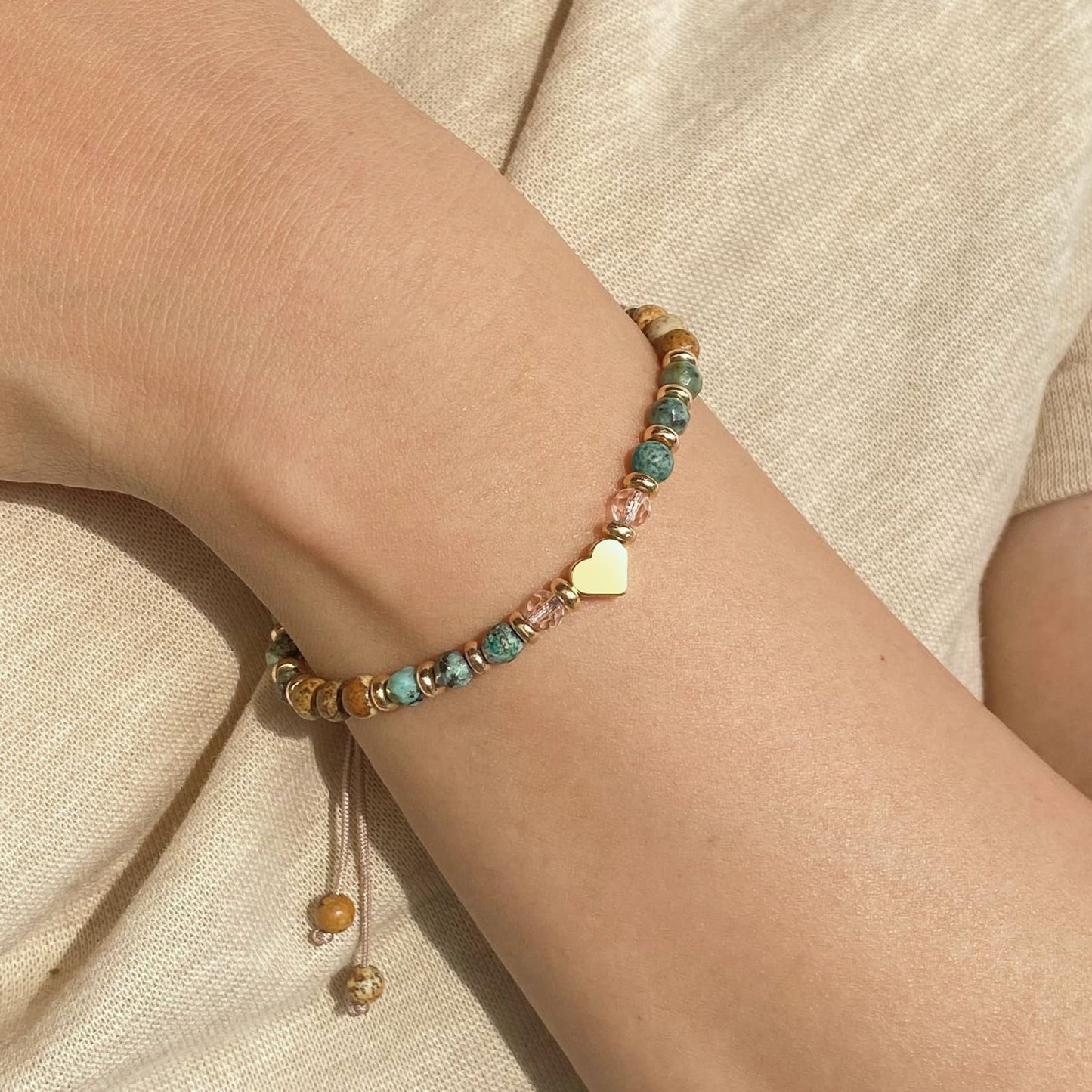 yupoxiu Inspirational Gifts for Women Birthday - Healing Natural Stone Bracelets, Thinking of You Get Well Soon Gifts for Women Friend Sister
