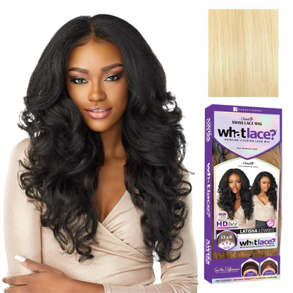 Sensationnel What Lace 13X6 Wigs - Latisha Lacefrontal Hand Tied Glueless Synthetic With Natural Density Preplucked Hairline (Jet Black 1)